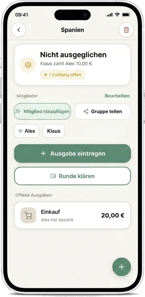 Even-App: Gruppenausgaben und Salden auf dem Smartphone