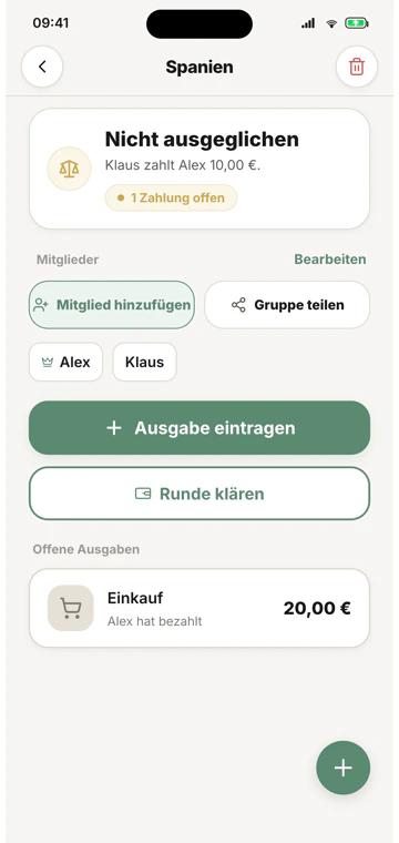 Even-App: Gruppenausgaben und Salden auf dem Smartphone